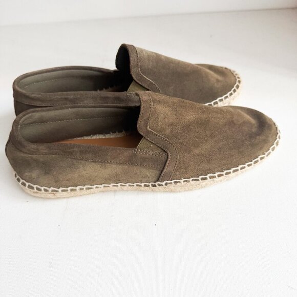 Mango MNG Moss Green Suede Espadrille Slip ons Unisex 43 - Picture 4 of 6